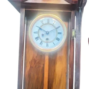 Fabulous Walnut Case Mini Vienna Regulator Wall clock, ca 1880, view 2