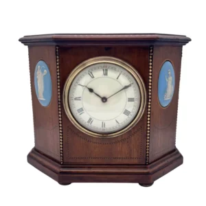 Fabulous Mahogany Case with Wedgwood porcelain 8 day Mantel clock
