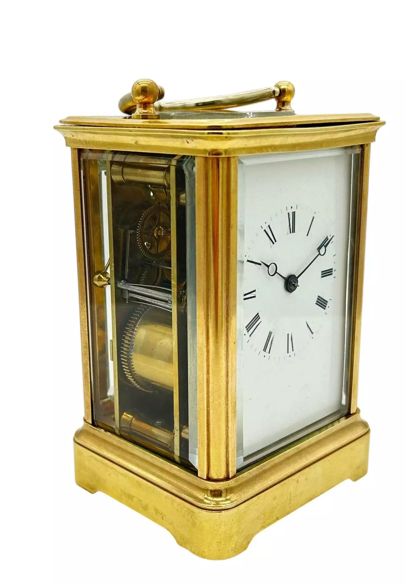 Exquisite Antique French Bell striking Carriage Clock, 8-Day Carriage Clock C1880, view 3