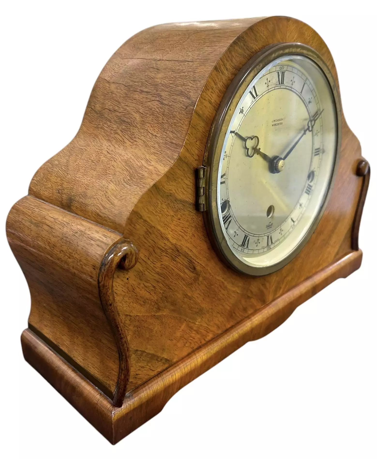Wonderful Elliot Double Chime Walnut Mantel clock, view 6