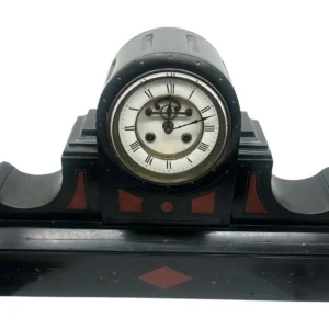 Impressive Domed Top Slate Clock 8-Day Striking Marble Mantel Clock, C1900