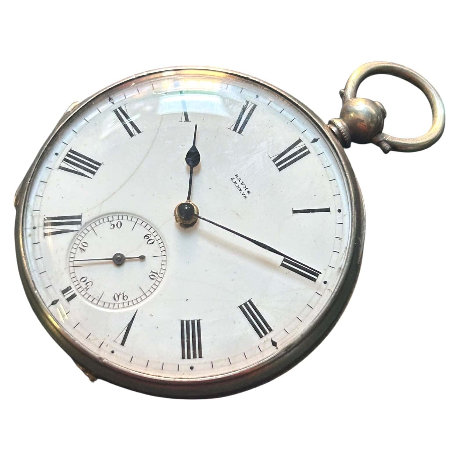 Geneve Solid Silver Open Face Pocket