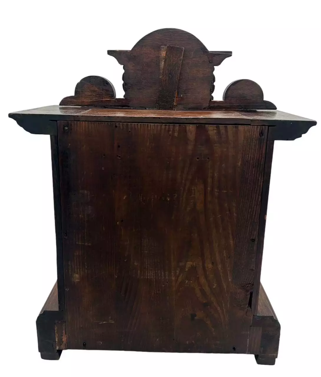 Fine German 8-Day Hand Carved Walnut Case Mantel Clock, ca 1890, view 4