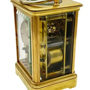 Exquisite Antique French Bell striking Carriage Clock, 8-Day Carriage Clock C1880, view 2