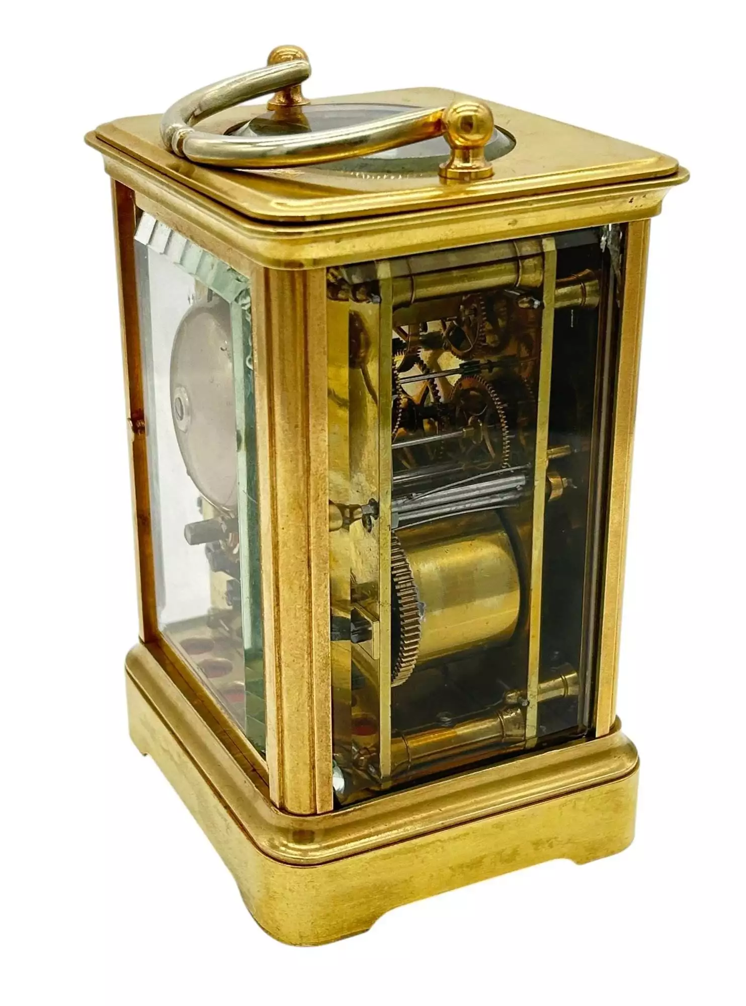 Exquisite Antique French Bell striking Carriage Clock, 8-Day Carriage Clock C1880, view 2