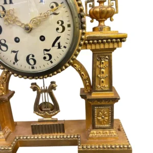 Wonderful Antique Gustav Becker Gresso Wood 8-Day Mantel Clock - c1900, view 2