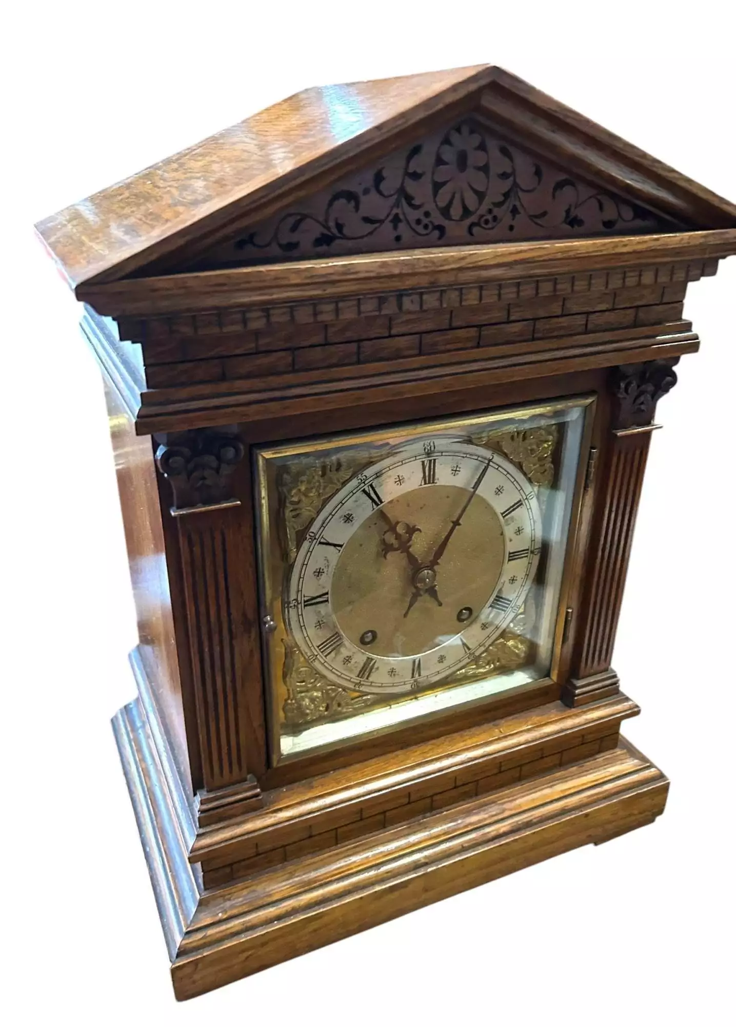 Fabulous Antique Architectural Musical 8-Day Bracket Clock, ca 1900, view 3