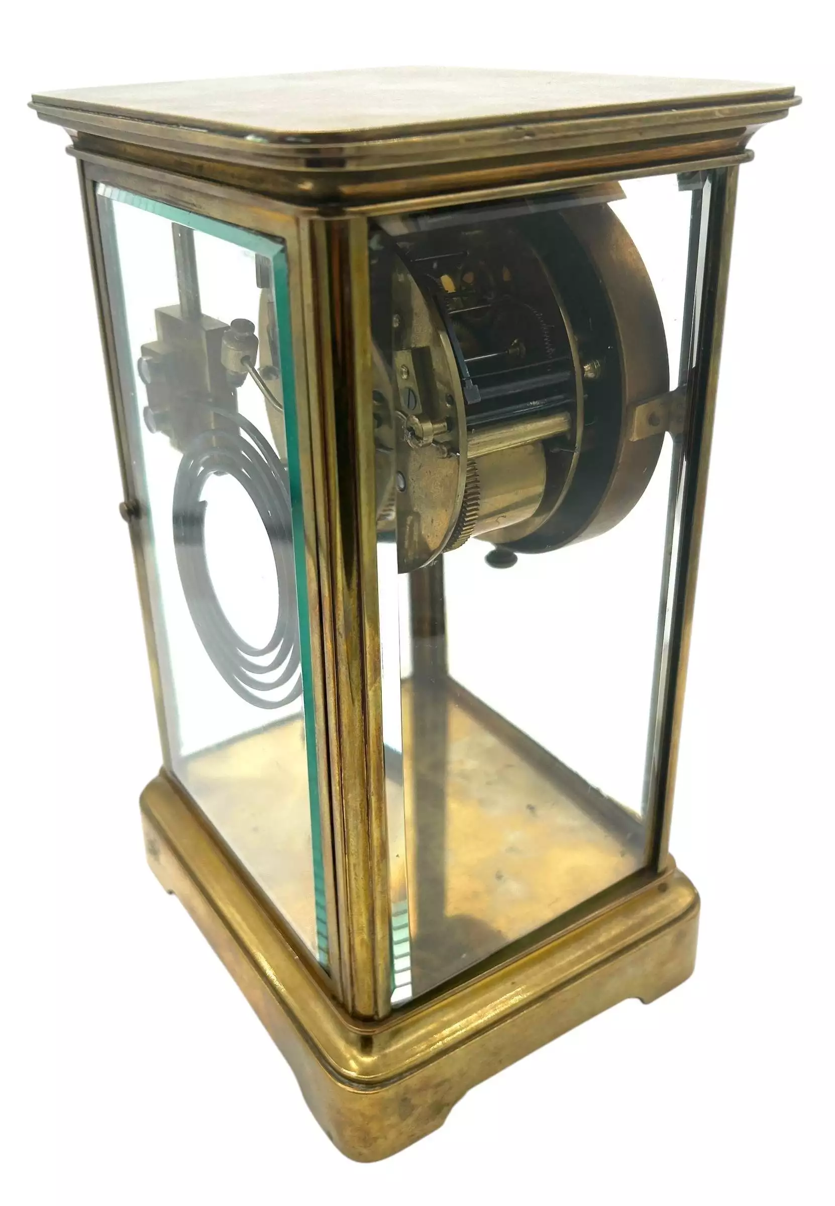 Wonderful French Regulator 4 glass Mantel clock, ca1900, view 3
