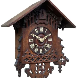 Rare Antique 19th-Century Black Forest Spring-Driven Cuckoo Wall Clock