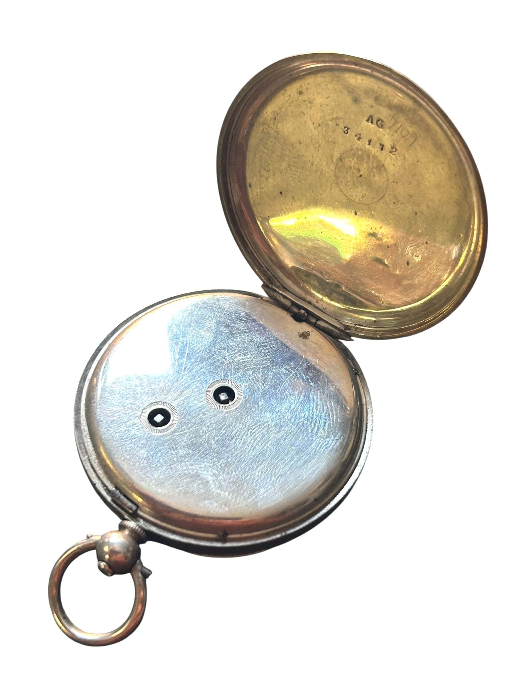 Geneve Solid Silver Open Face Pocket