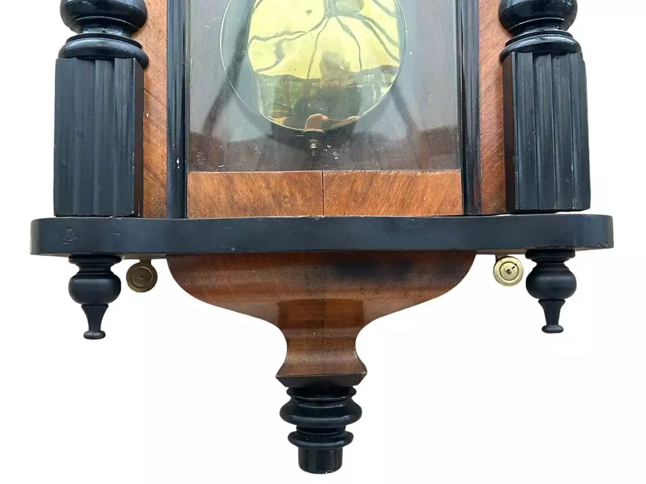 Fabulous Antique Victorian Twin Weight Vienna Regulator Walnut & Ebonized case, view 4