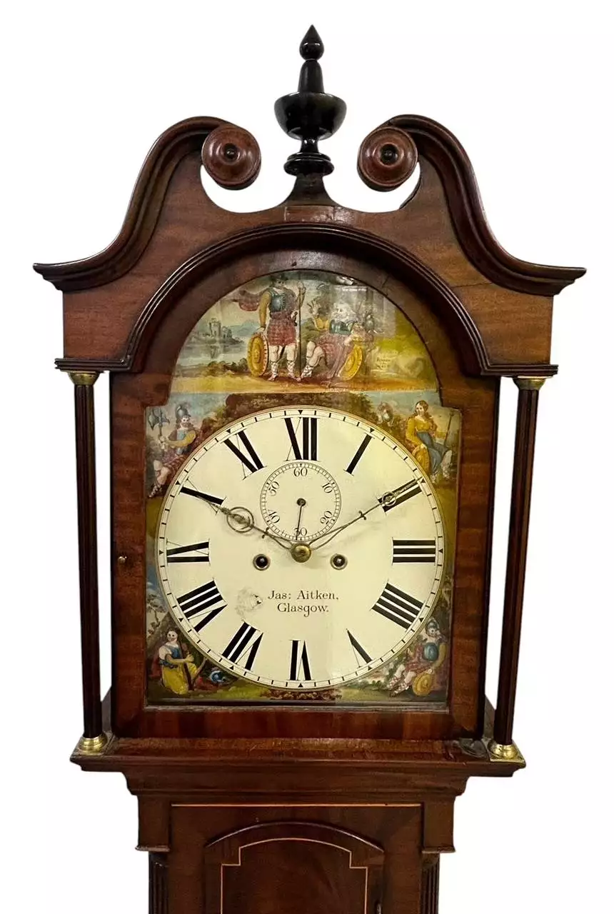 Superb Antique Scottish mahogany Long Case clock, ca 1835, view 4