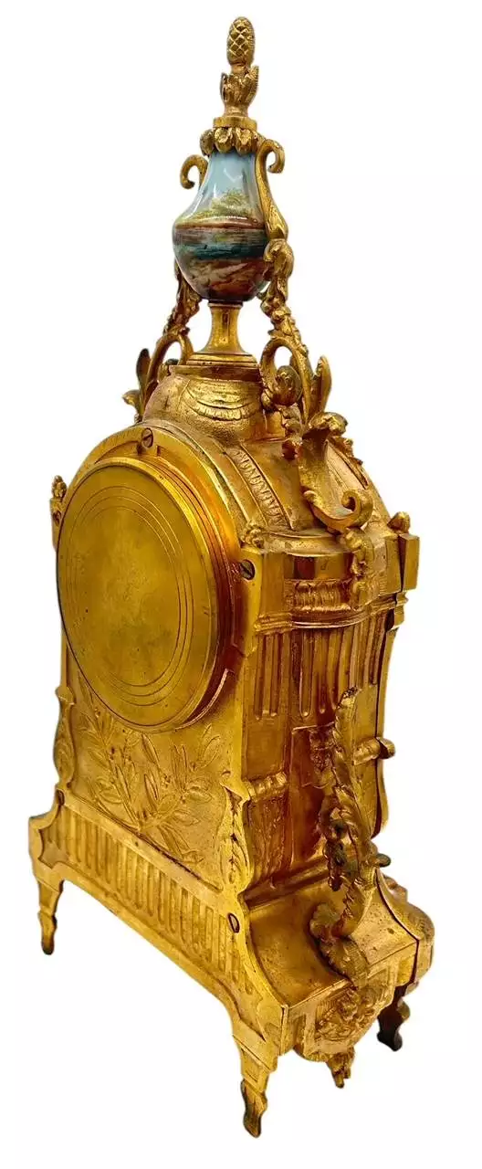 Stunning antique French 3-piece Mantel clock & candelabra set, ca1890, view 5