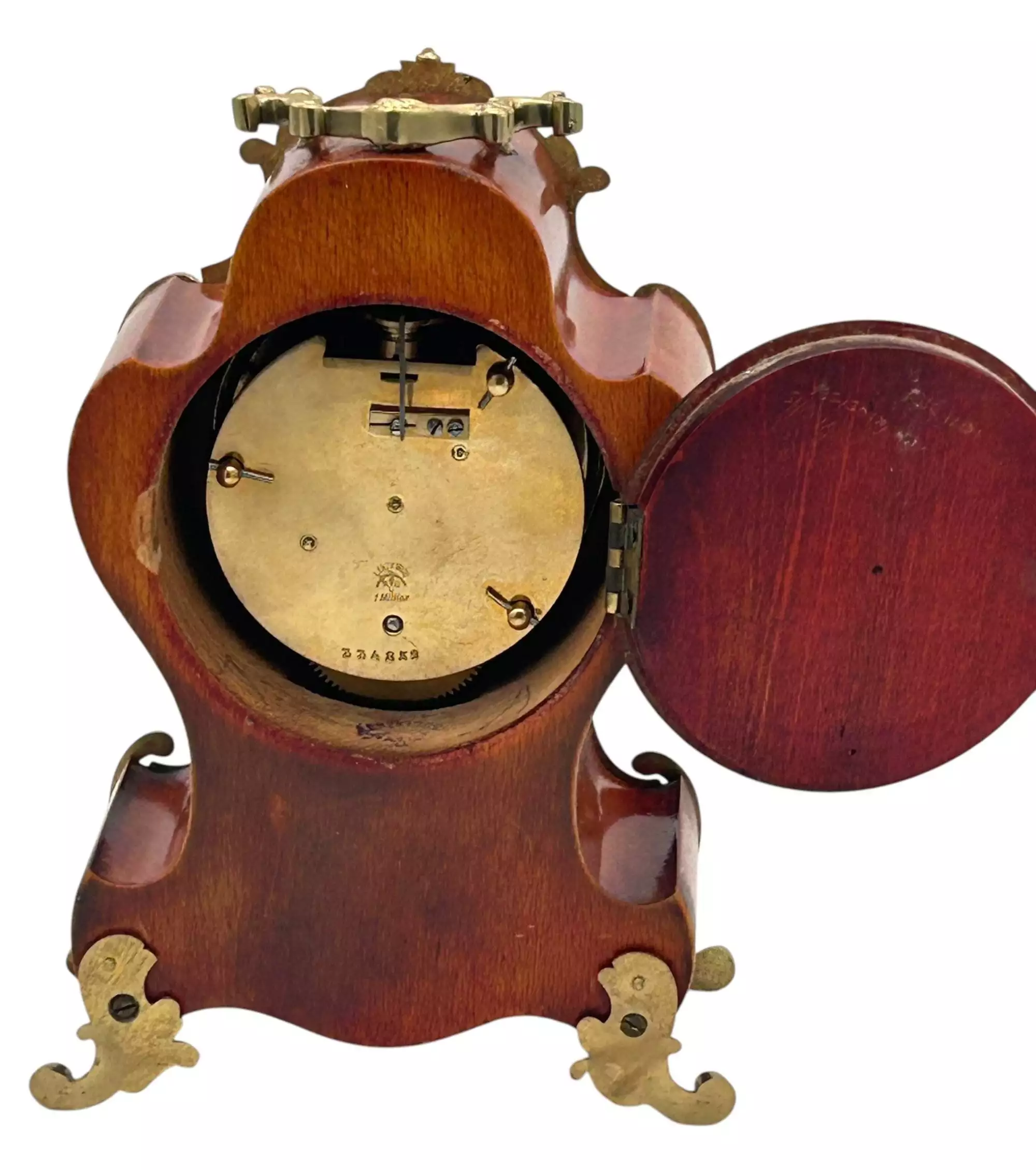 Fabulous & Rare Antique Lenskirch 8 day Mantle Clock, view 7