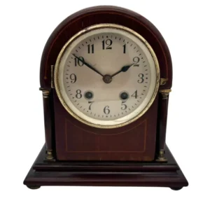 Lovely Edwardian 8 day Arched Top Mantel clock, ca 1905, view 2