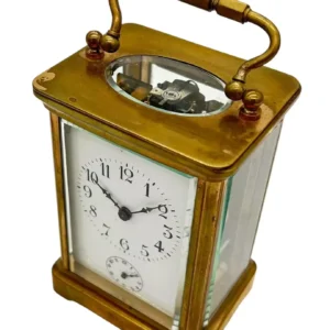 Fabulous Antique French H & H Alarm Carriage clock, ca1890, view 2