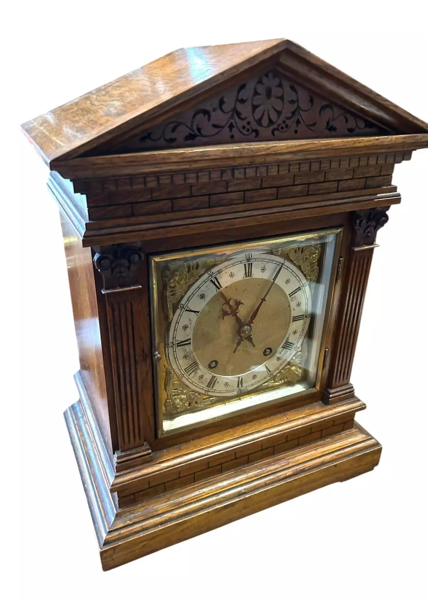Fabulous Antique Architectural Musical 8-Day Bracket Clock, ca 1900, view 6