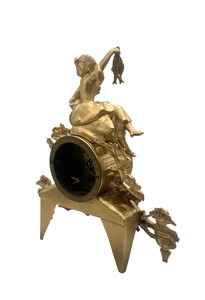 Gilt Spelter Mantel Clock