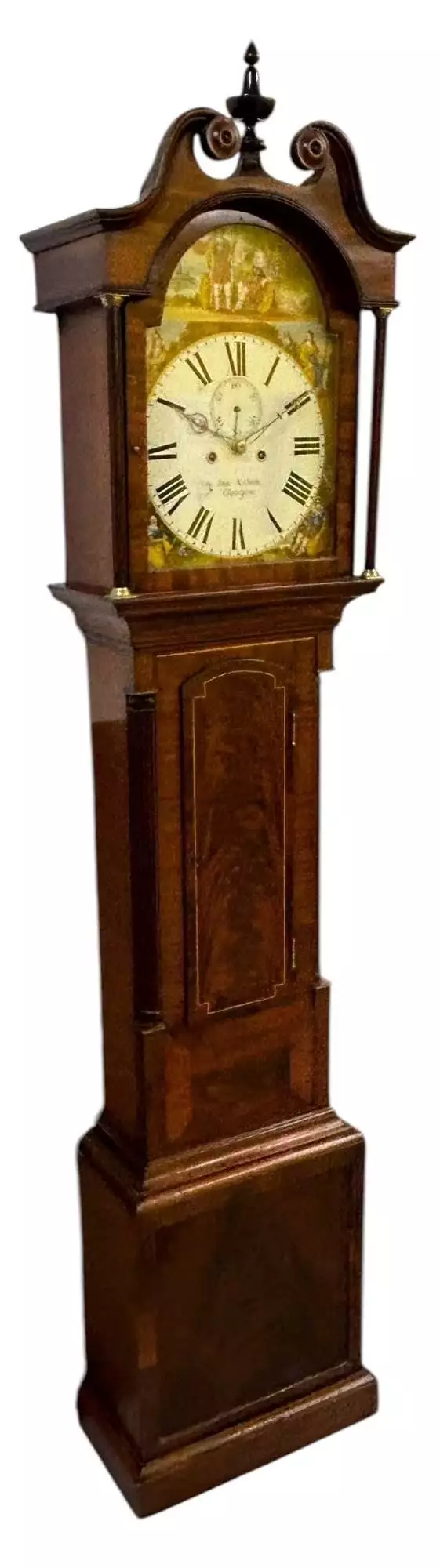 Superb Antique Scottish mahogany Long Case clock, ca 1835, view 5