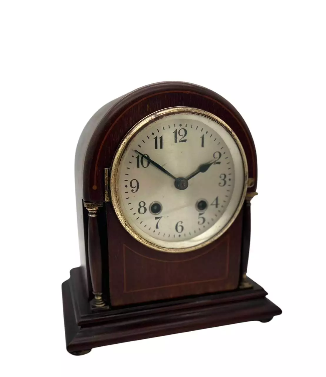 Lovely Edwardian 8 day Arched Top Mantel clock, ca 1905, view 3