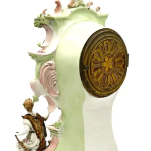 Fabulous Sitzendorf Porcelain Figural Mantel clock, ca1890, view 2