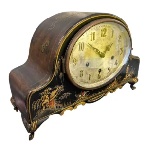 Wonderful Chinoiserie Decorated Westminster Chime Mantel Clock, view 2