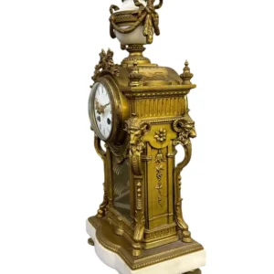Stunning French Ormolu & Marble Candelabra Mantel Clock set, ca1860, view 2
