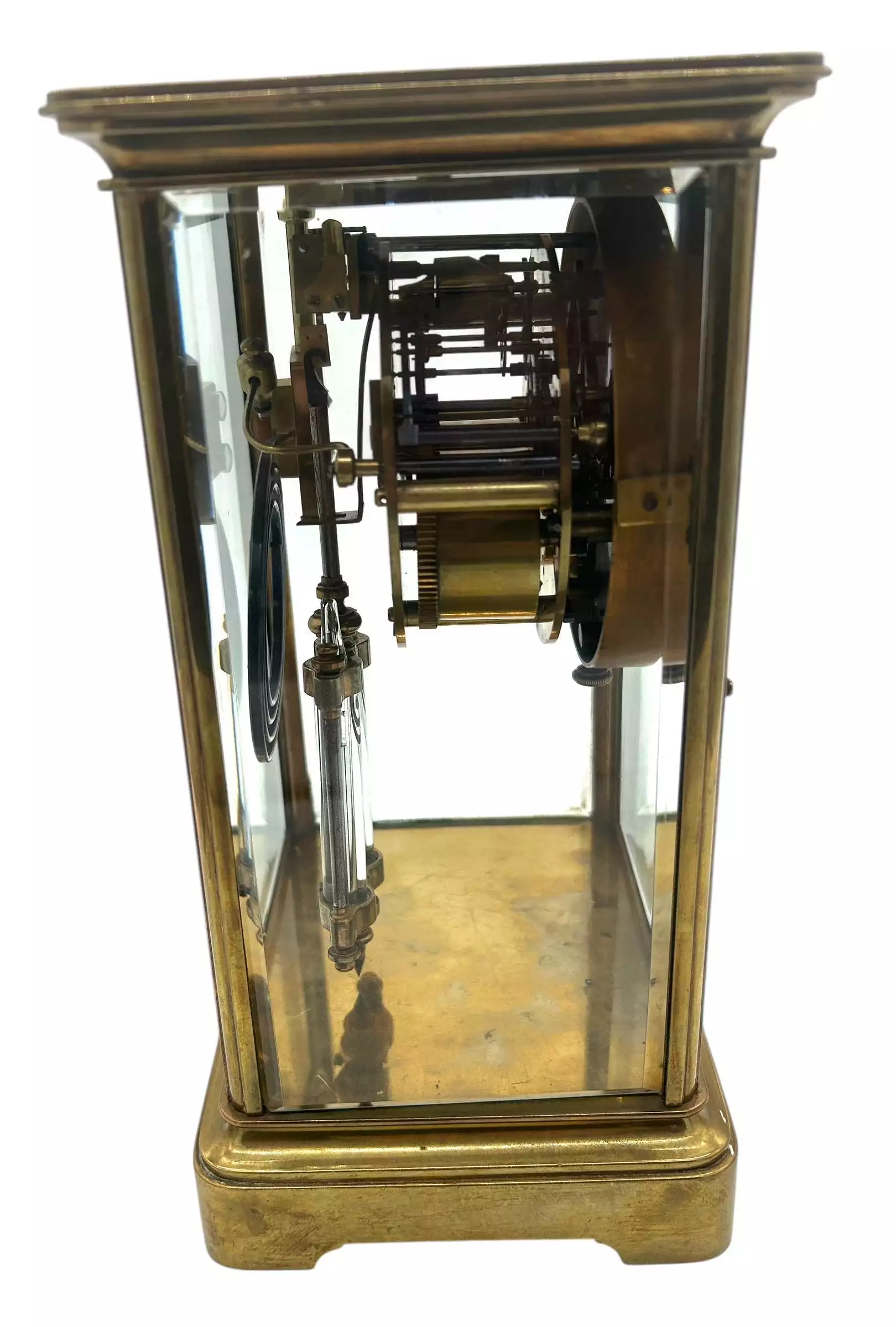 Wonderful French Regulator 4 glass Mantel clock, ca1900, view 6