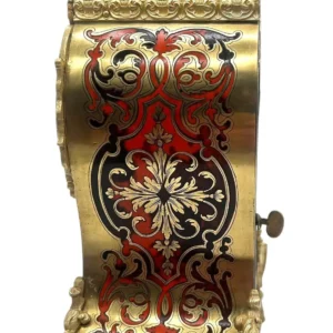 Quality Boulle Inlaid Mantel Clock, Red and Ormolu inlay - 8-Day Mantle Clock, Circa 1855, view 2