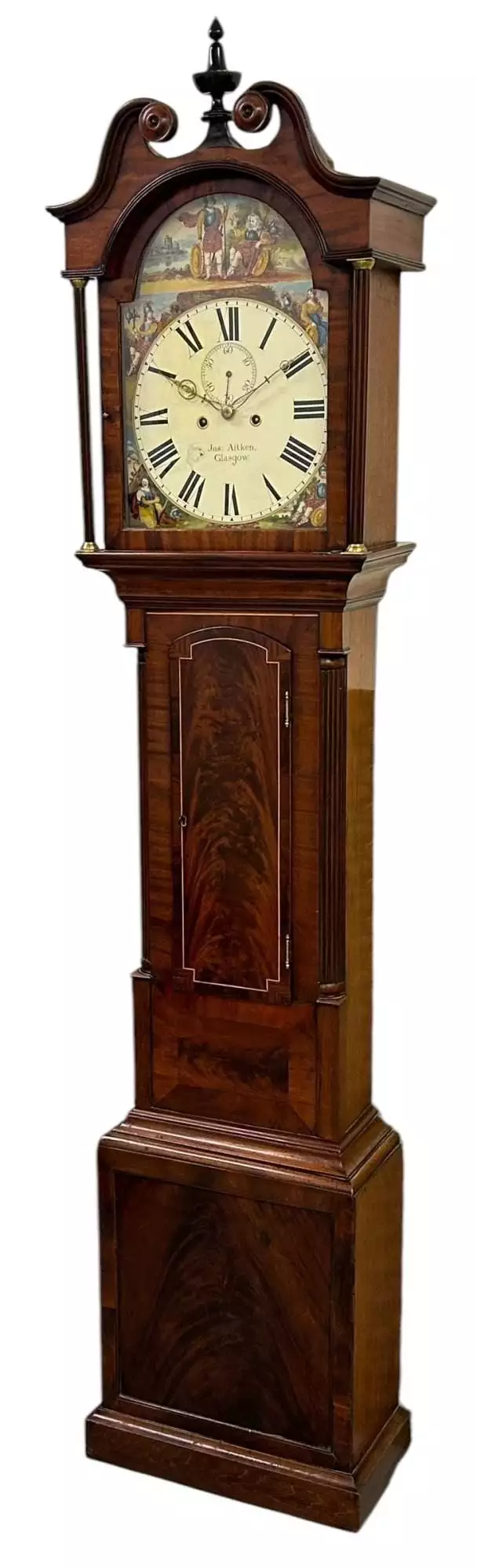 Superb Antique Scottish mahogany Long Case clock, ca 1835, view 6