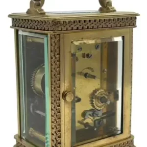 Superb Antique Ornate French 8 day Carriage clock with Alarm feature, ca 1890, view 2