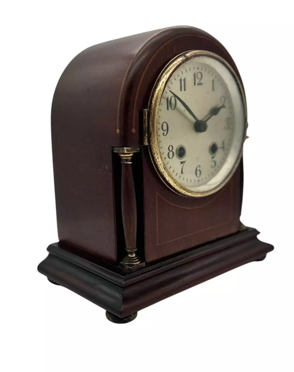 Lovely Edwardian 8 day Arched Top Mantel clock, ca 1905, view 4