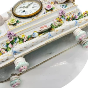 Photoroom_005_20241220_085128 Fabulous Meissen Porcelain Figural Mantel clock, ca1850, view 2