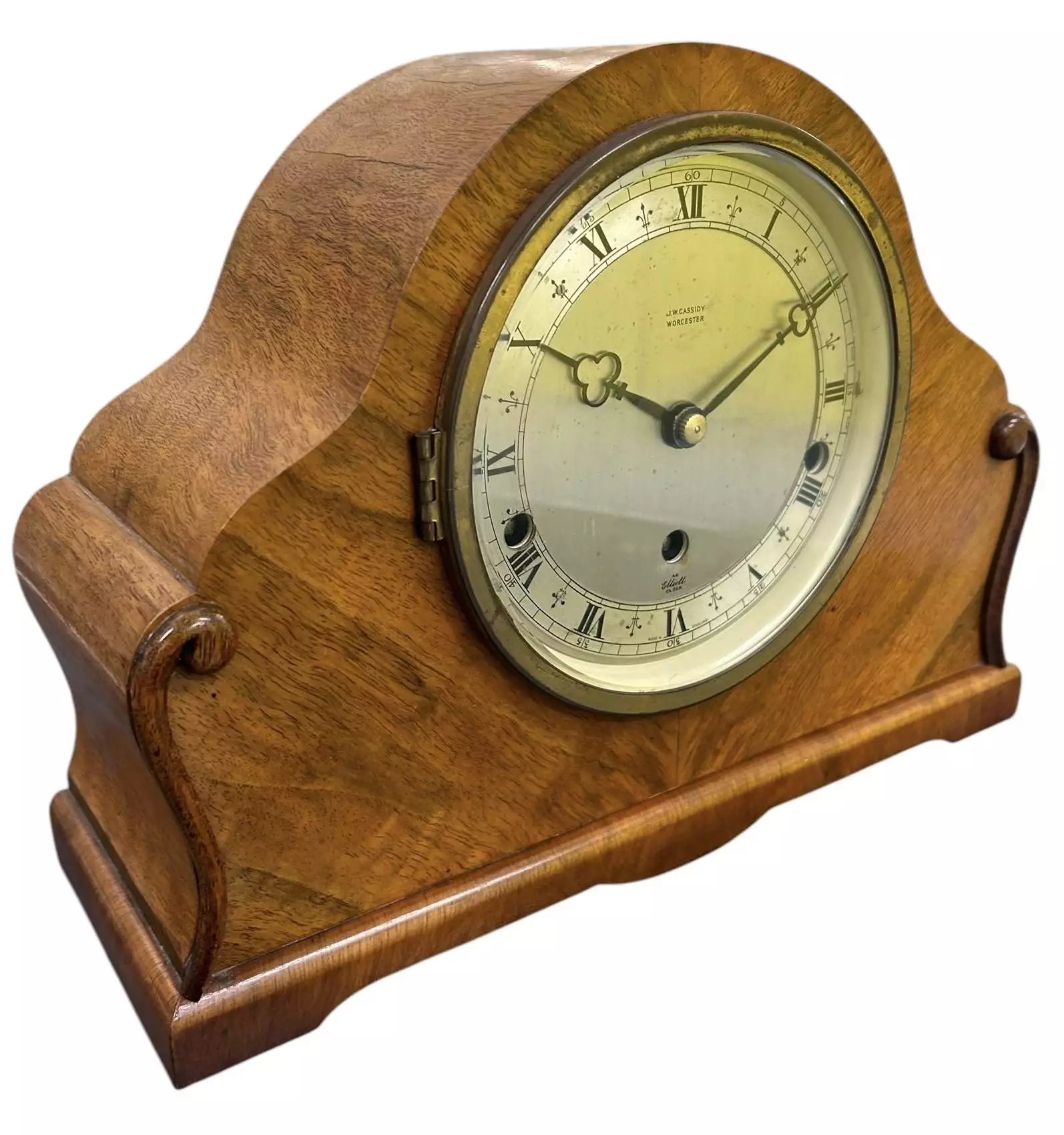 Wonderful Elliot Double Chime Walnut Mantel clock, view 2