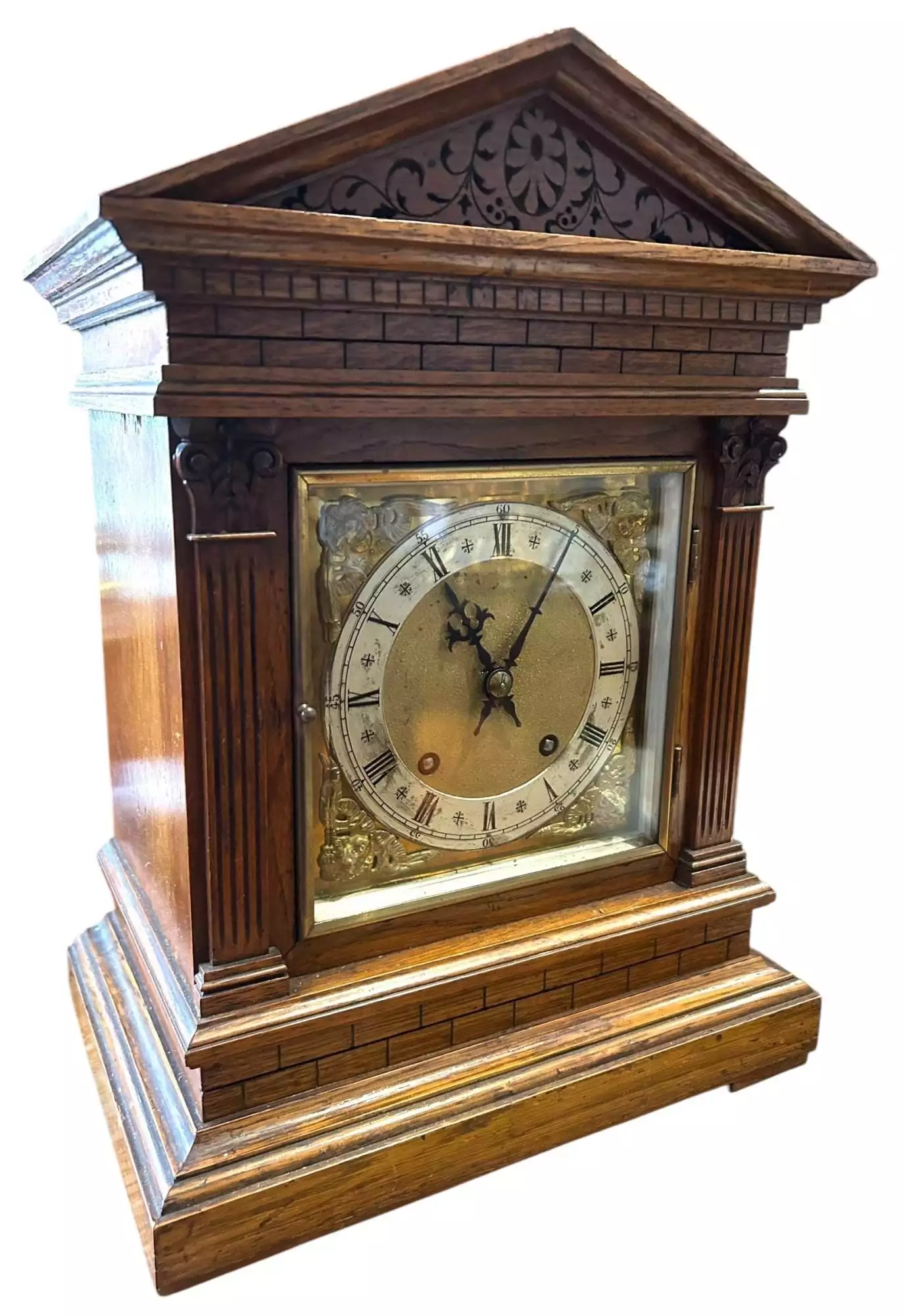 Fabulous Antique Architectural Musical 8-Day Bracket Clock, ca 1900, view 7