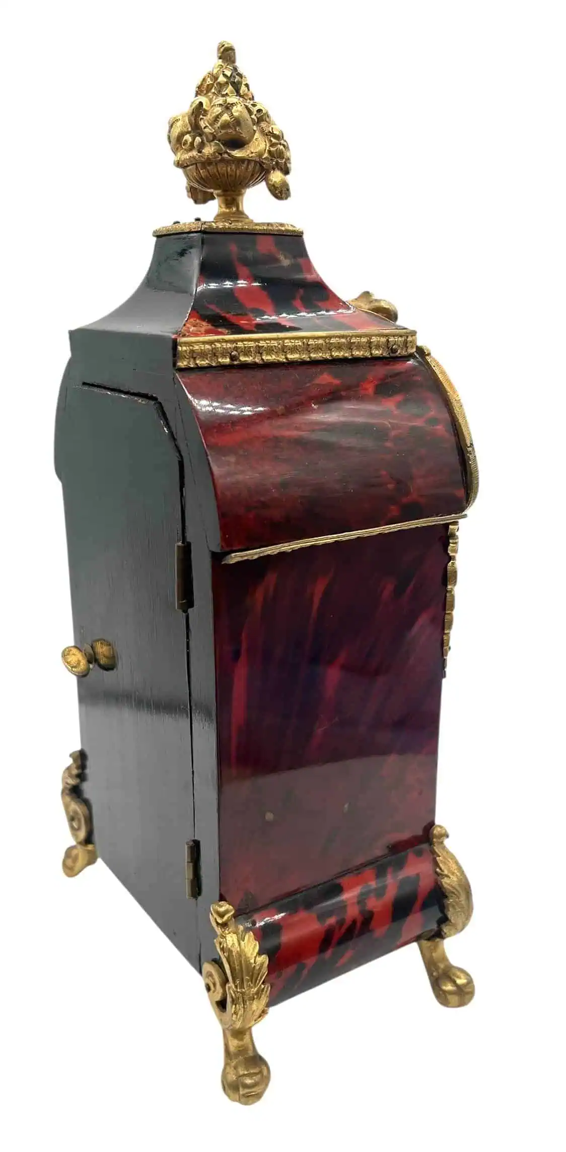 Exquisite Antique French Tortoise shell & Ormolu Boulle Mantle Clock, circa 1870, view 5