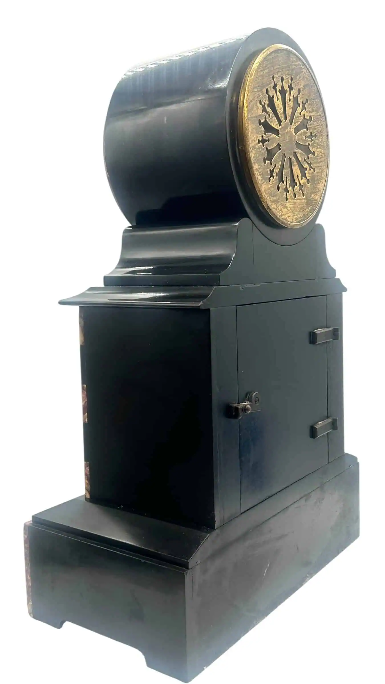 Antique French Table Regulator Compensating Pendulum 8 Day Slate Mantel Clock, view 7