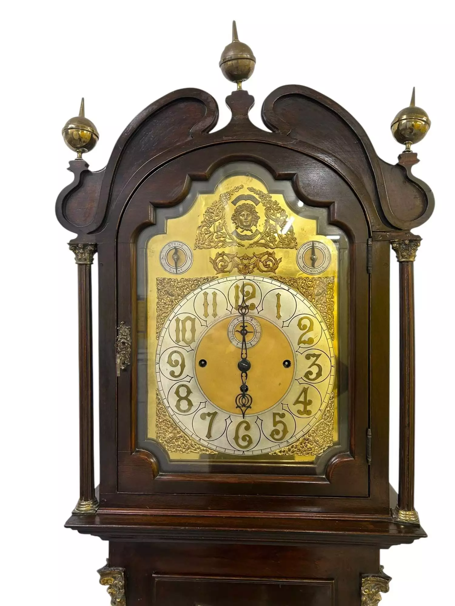 Exquisite Victorian musical Longcase Clock, ca1898, view 8