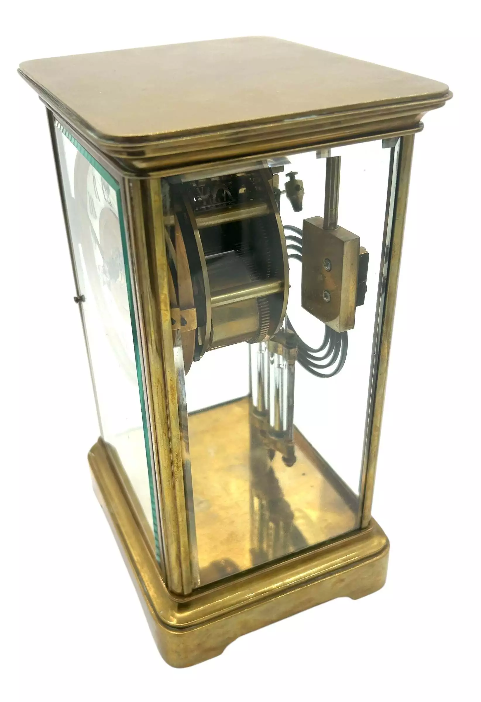 Wonderful French Regulator 4 glass Mantel clock, ca1900, view 5