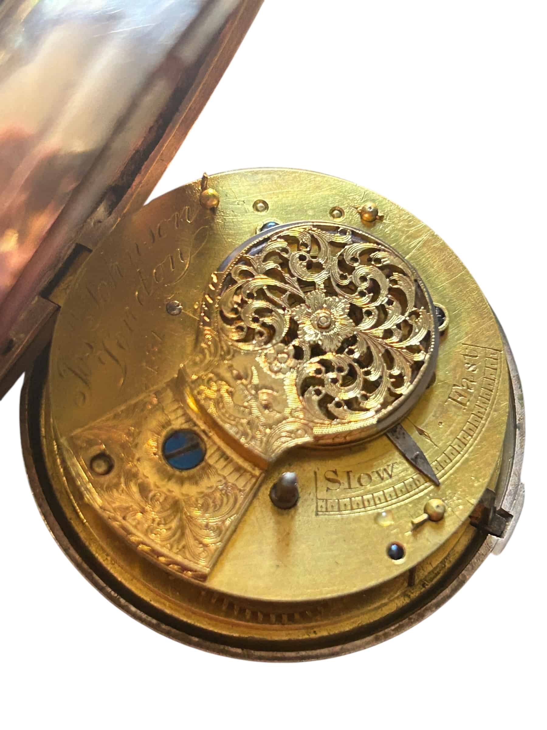 Pair Cased Verge Fusee