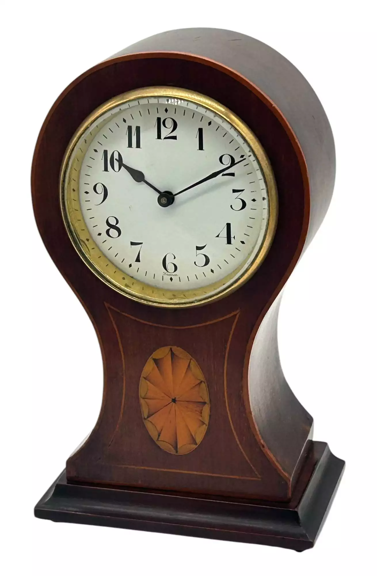 Lovely Edwardian Balloon Shape Mantel Clock, ca 1905, view 9