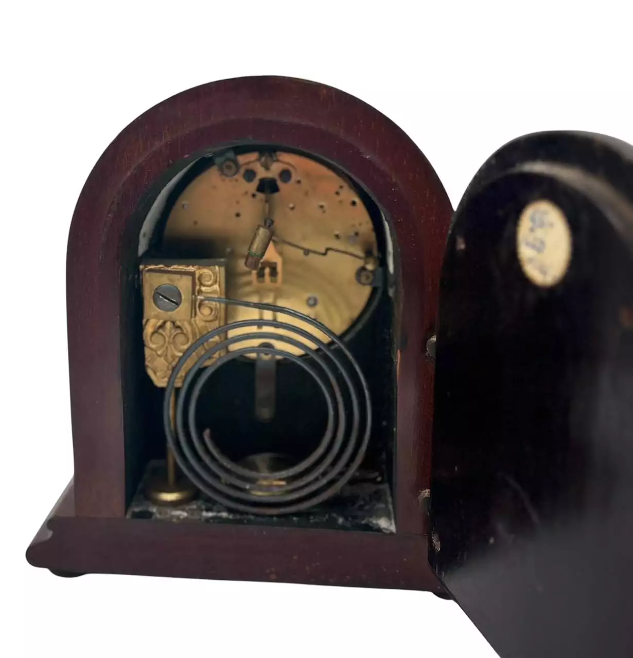 Lovely Edwardian 8 day Arched Top Mantel clock, ca 1905, view 6