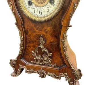 Superb Burr Walnut & Ormolu Boulle Clock, ca1880, view 2