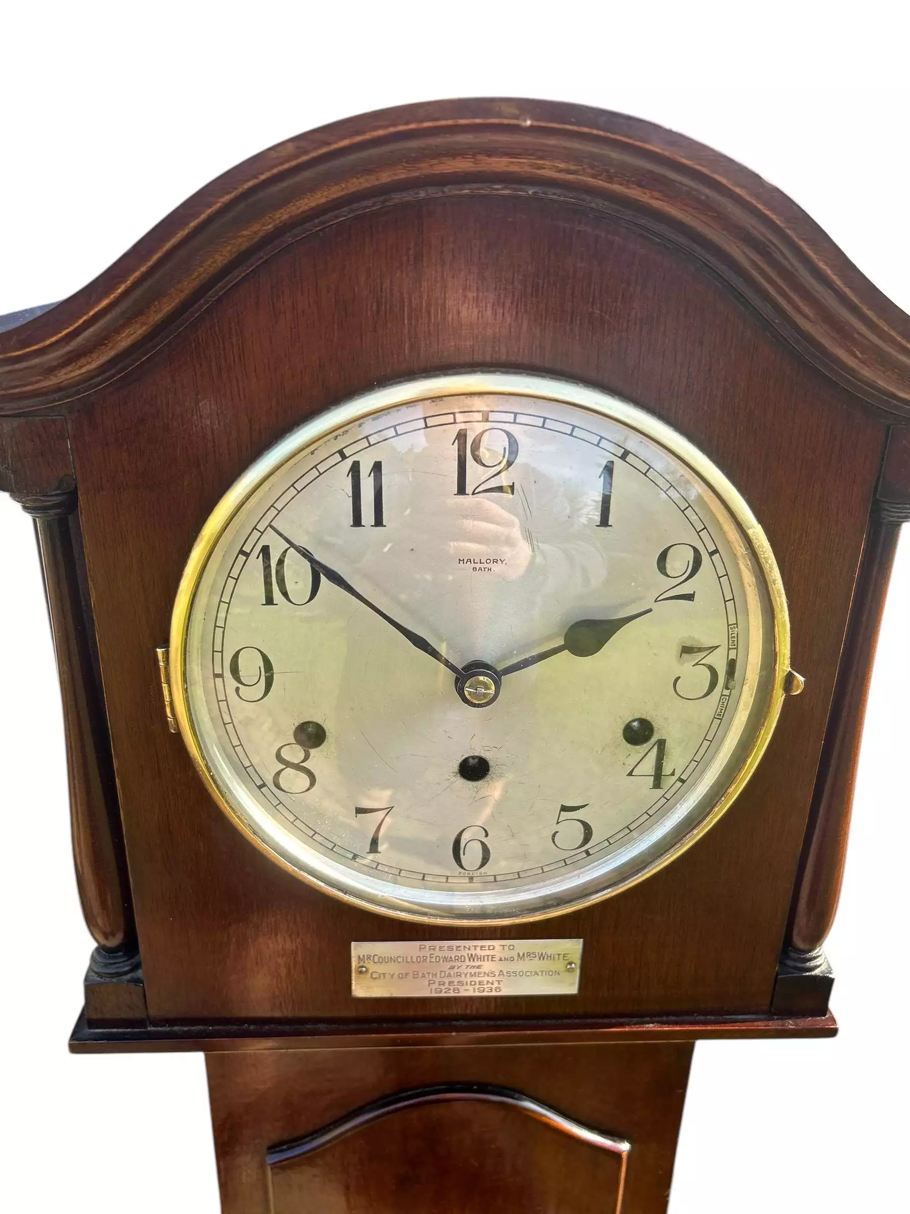 Engaging Edwardian Westminster chime Grandmother Clock, view 8