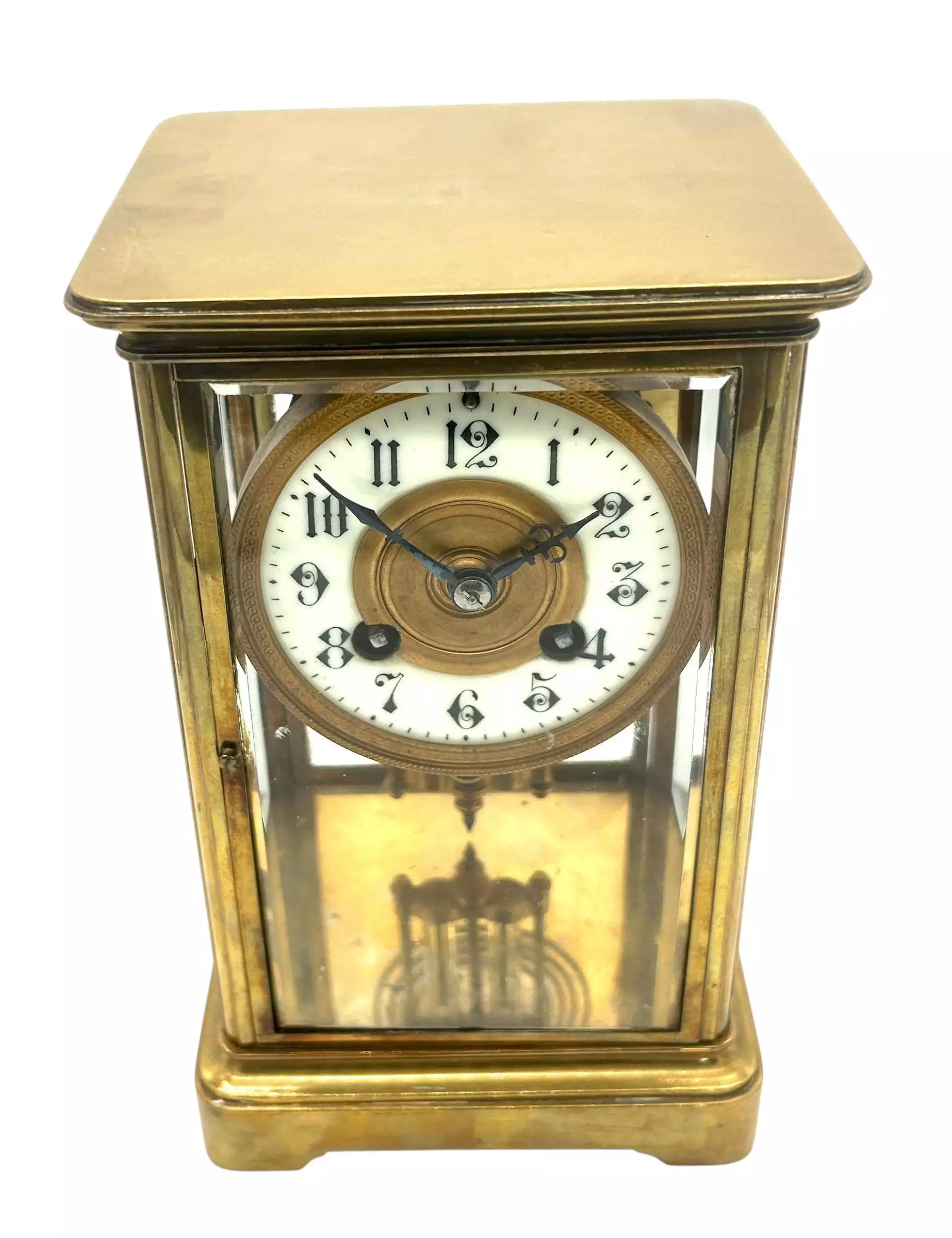 Wonderful French Regulator 4 glass Mantel clock, ca1900, view 7