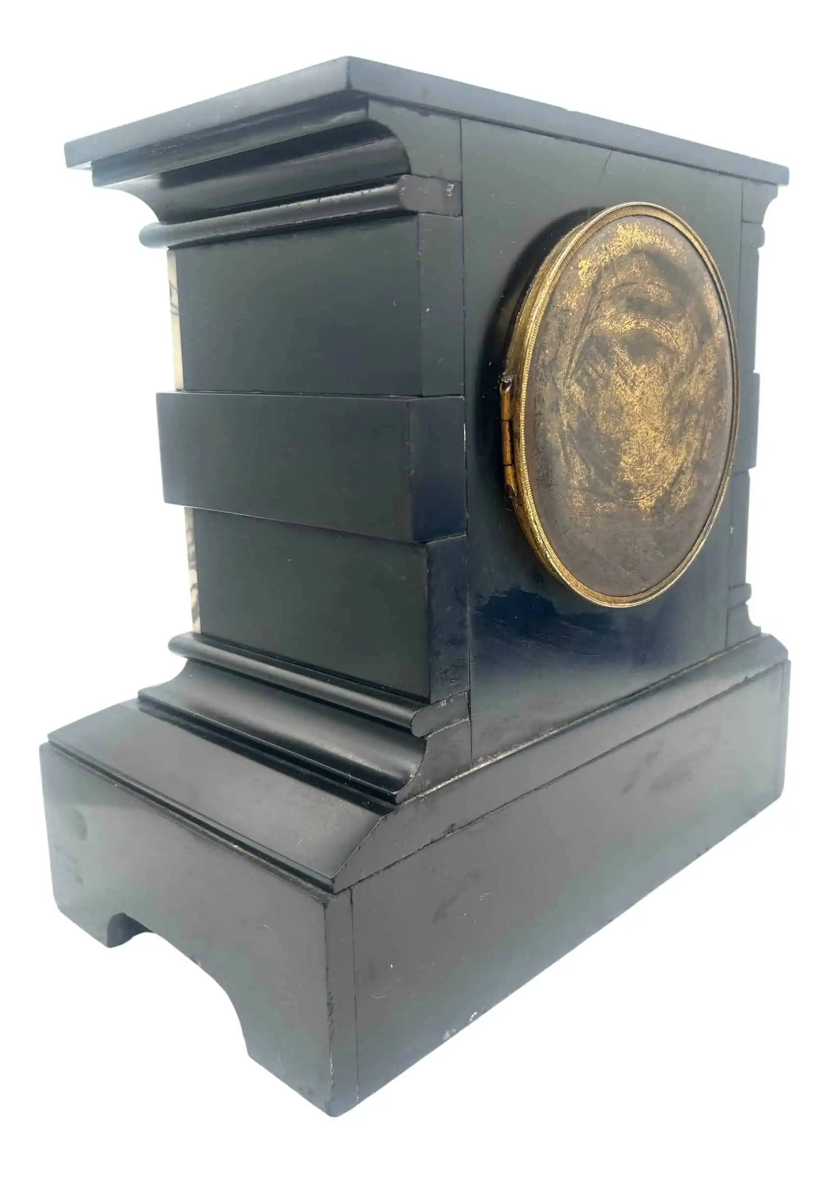 Wonderful French Victorian Slate & Marble Mantle Clock - ca1900 (Copy), view 6