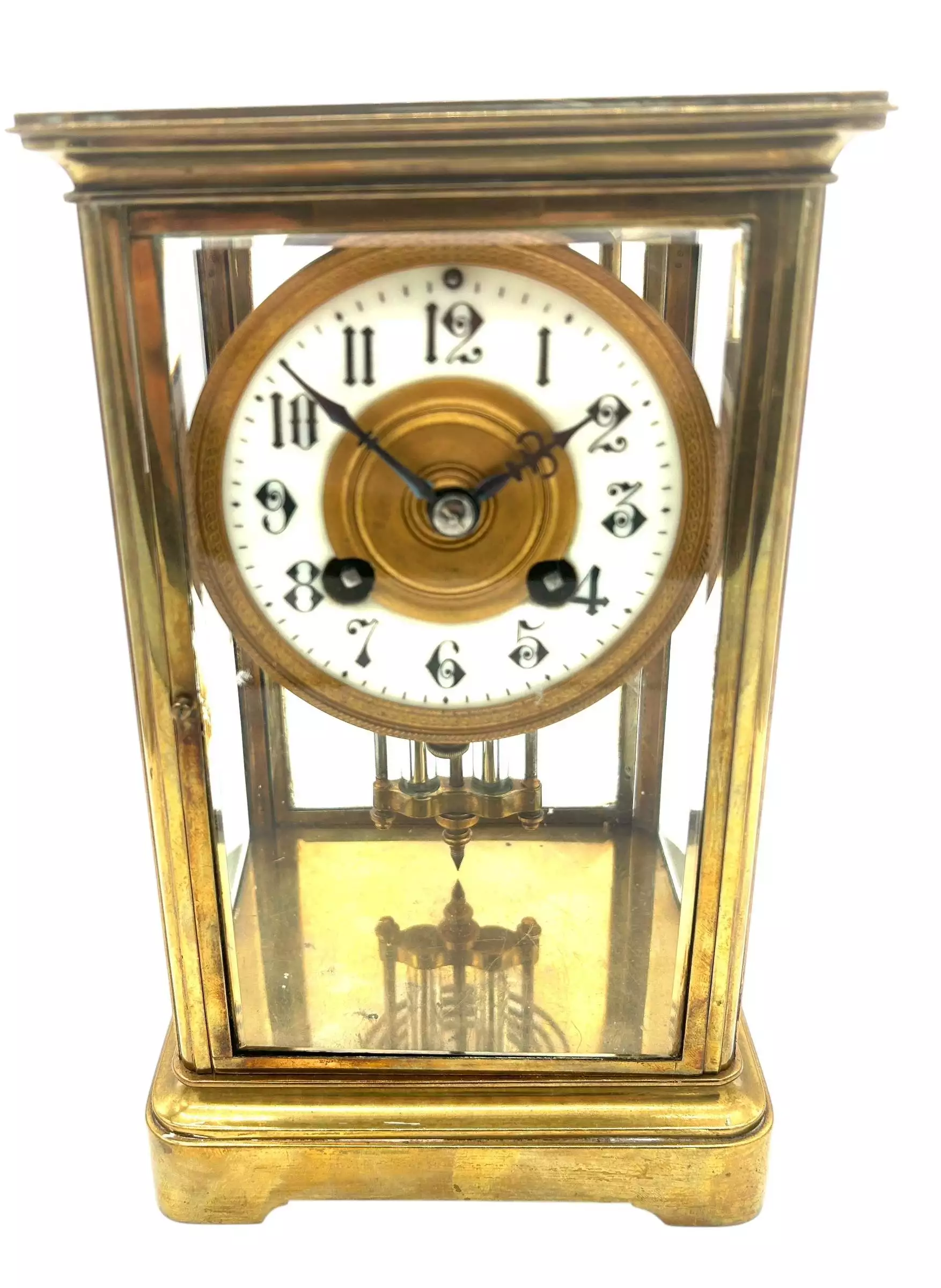 Wonderful French Regulator 4 glass Mantel clock, ca1900