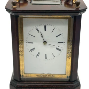 Very Early Carriage Clock, Large Model with Enamelled dial, French 8-Day Striking Movement by Joules A Paris