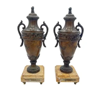 Wonderful Urn Clock Garnitures, ca 1900