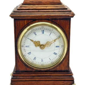 Wonderful Bracket clock shaped Miniature mantel clock, ca1905